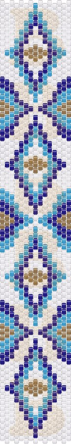 Azizam Bracelet — free peyote chart, 75 rows × 15 columns