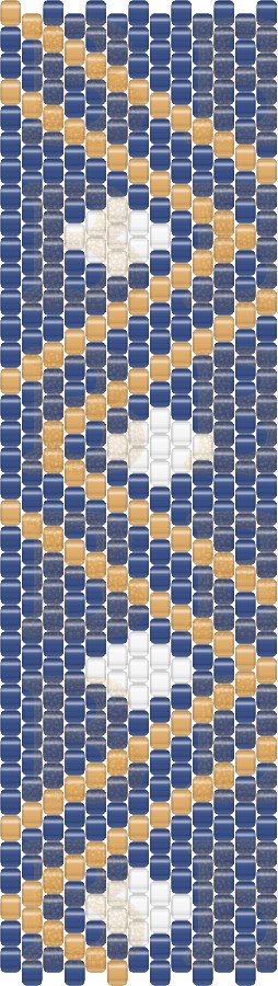 Golden Spiral — free peyote chart, 37 rows × 13 columns