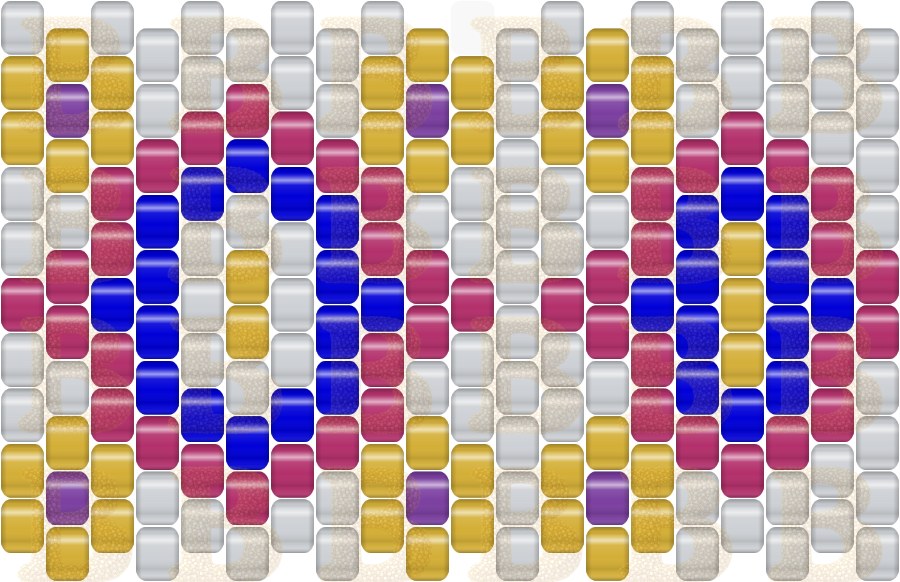 Jade Garland — free peyote chart, 10 rows × 20 columns
