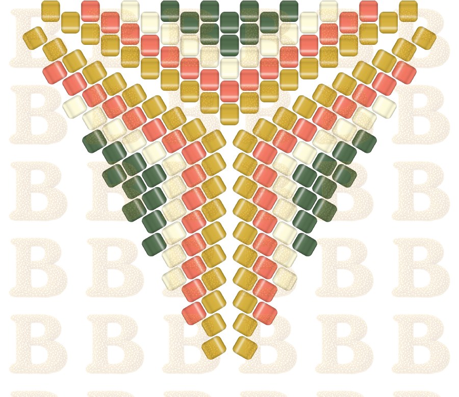 Lunar Harbour — free triangle peyote chart, 5 rows × 57 columns