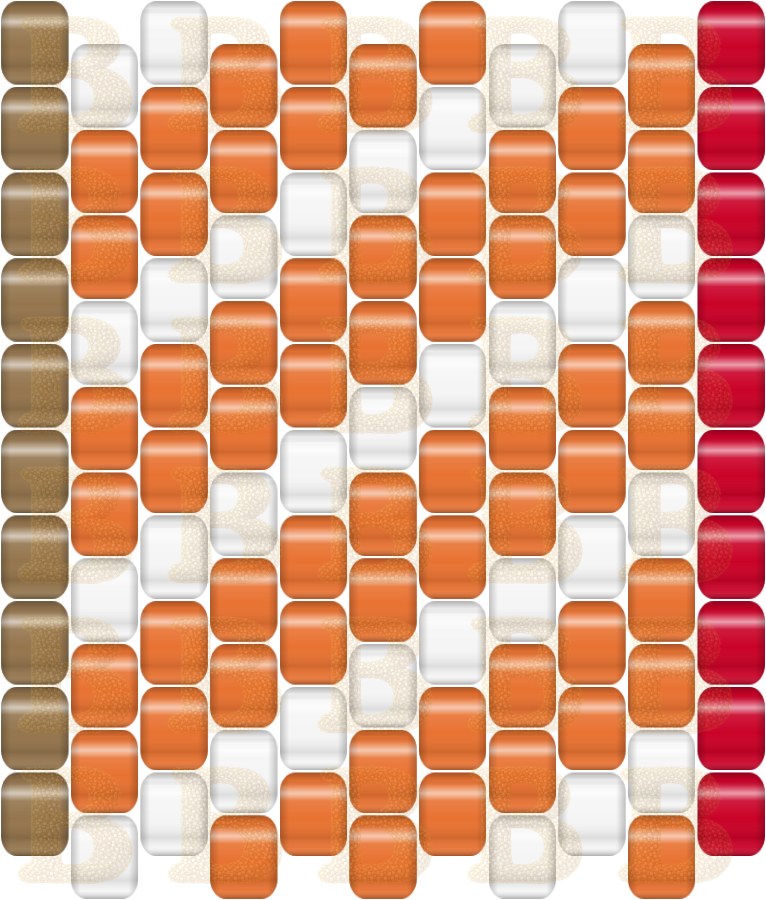 Odd Peyote YT Tutorial — free peyote chart, 10 rows × 11 columns